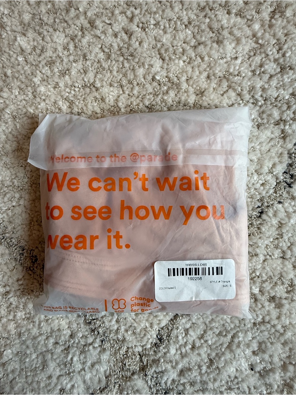 Parade Naked Bra Size S NEW WITH TAGS